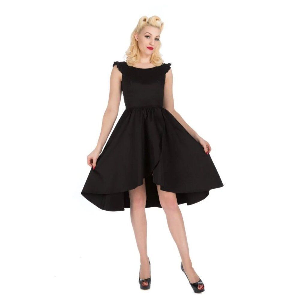 NWT Hearts & Roses London Midnite Dress 16 UK 12 US Swing Frock Hi Lo VLV Rockab